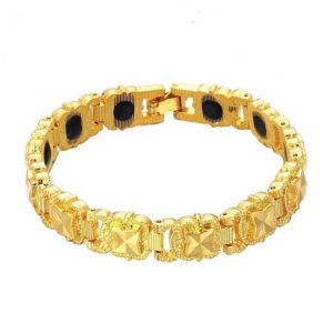 Alloy Plating 18k Gold Magnetic Adjustable Bracelet